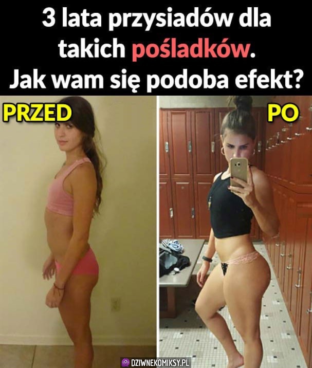 3 lata robienia przysiadów, warto było?