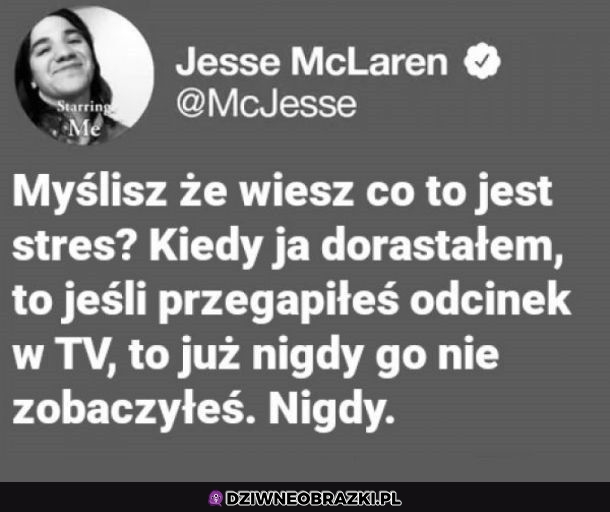 To był stres