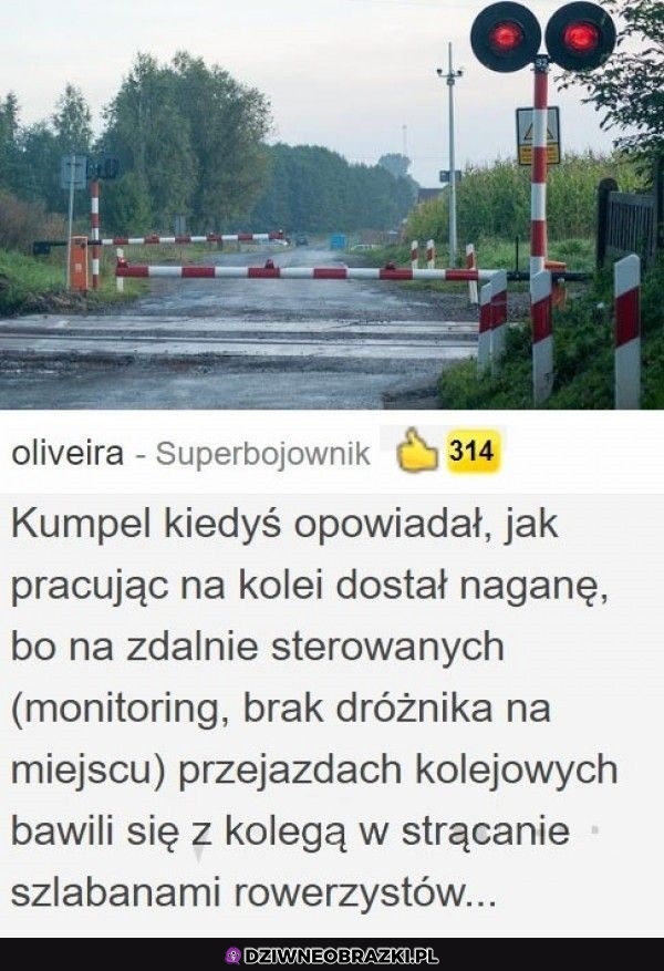 Kiedy nudzisz się podczas pilnowania przejazdu kolejowego