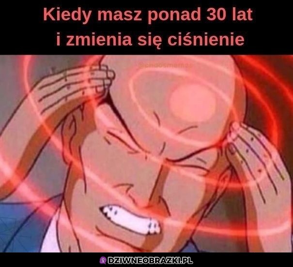 Kiedy ciśnienie się zmienia