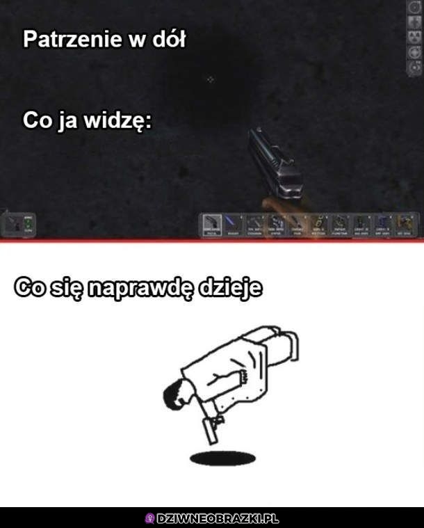 Patrzenie w dół