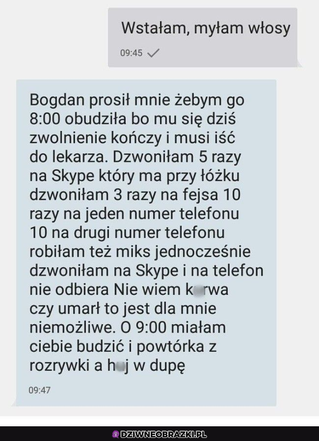 Nigdy więcej was nie budzę