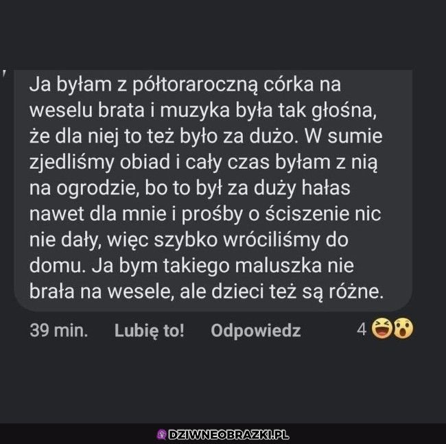 Może wprowadźmy zakaz muzyki na weselu?