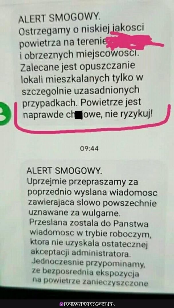 Taki alert do mnie przemawia