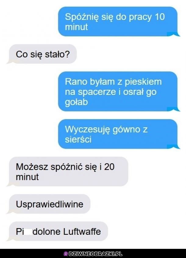 Takie spóźnienie jest zrozumiałe