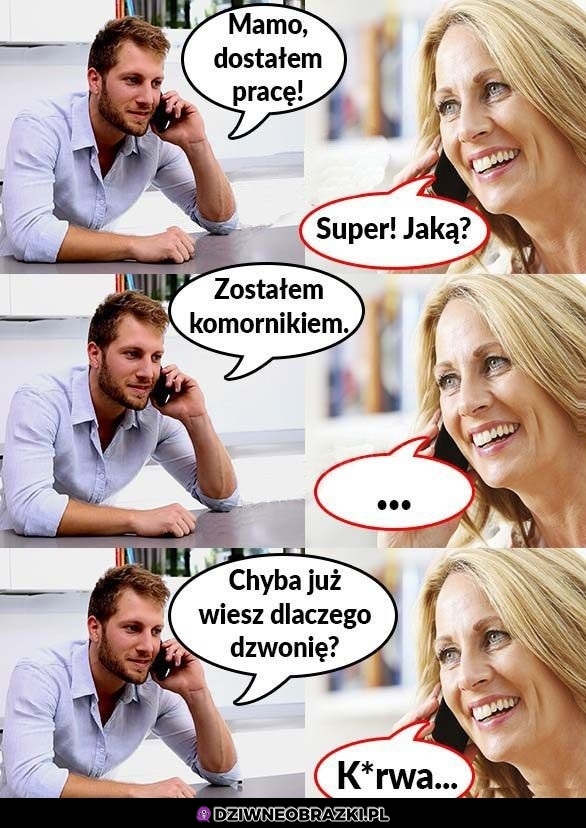 Synek dostał pracę