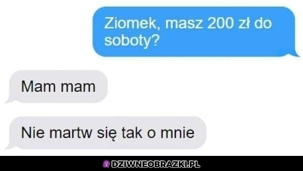 Ziomek masz 200 zł?