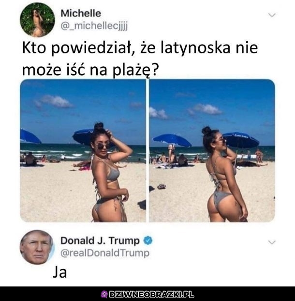 Chwalenie się dupskiem na plaży