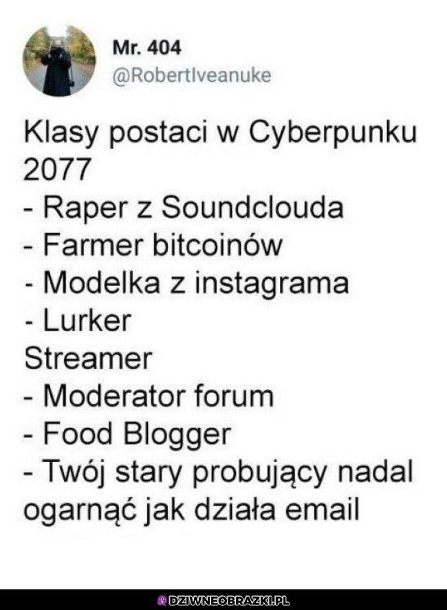 Klasy w Cyberpunku