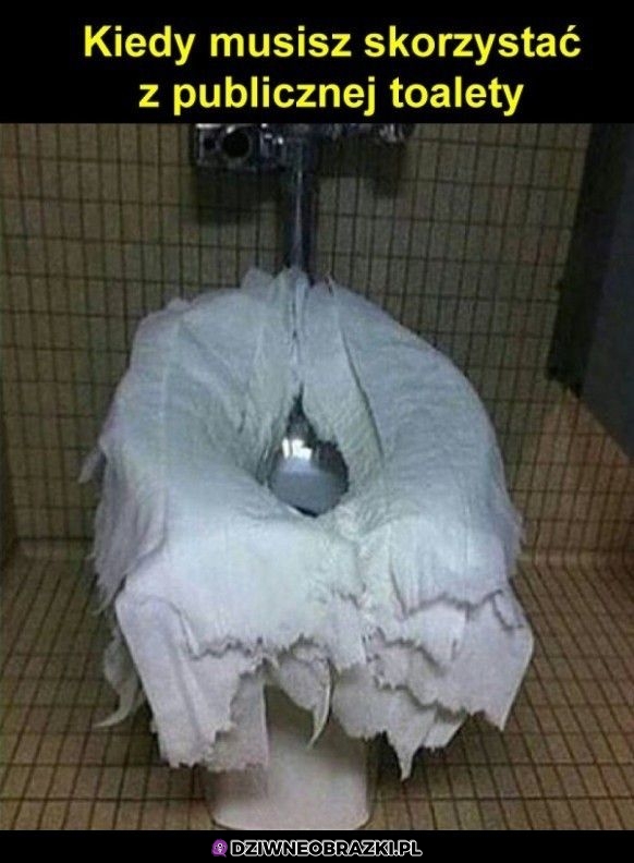 Korzystanie z publicznej toalety