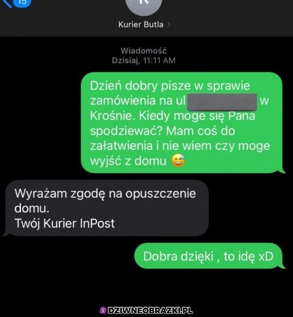 Kiedy kurier jest wyluzowany