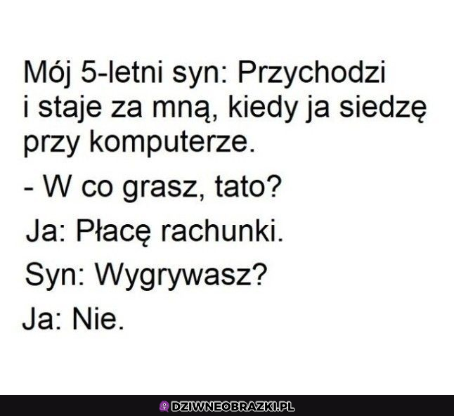 W co grasz tato?