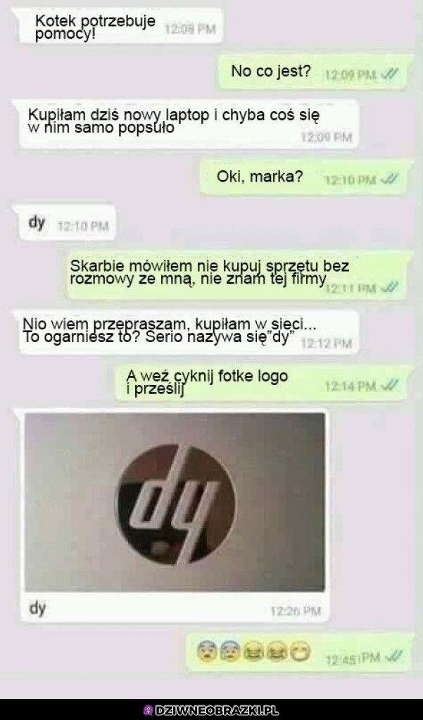 Kiedy dziewczynie popsuje się laptop