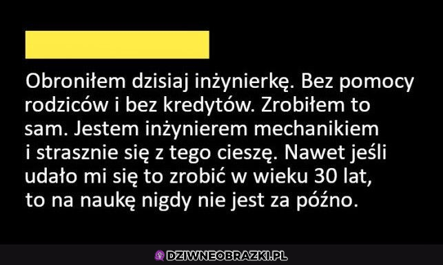 Udało mi się!