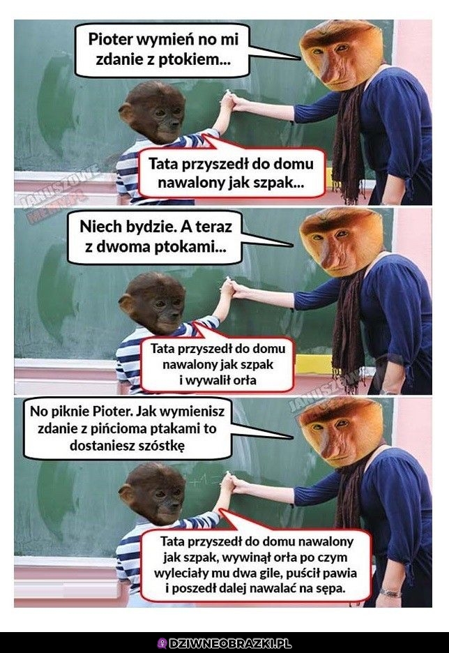 Zdanie z ptokiem