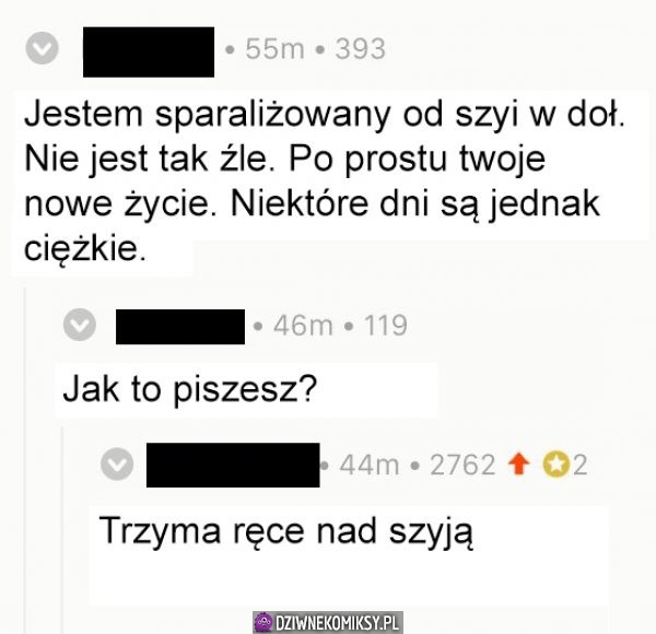 Jak to jest być sparaliżowanym?