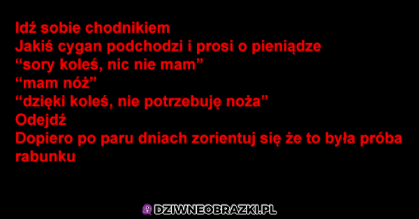 Koleś nie grzeszy bystrością umysłu