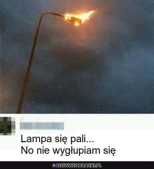 Lampa w ogniu