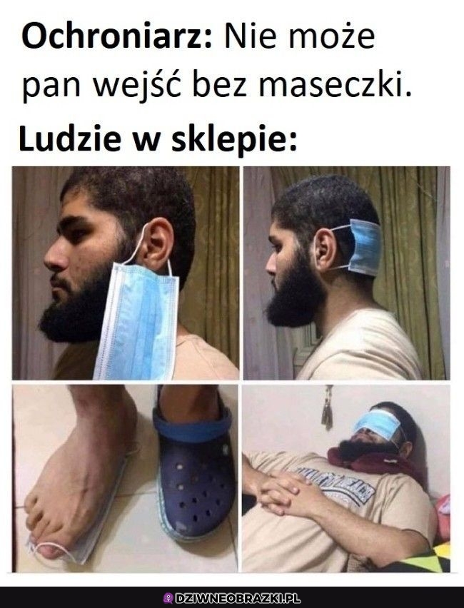 Ale maseczka jest