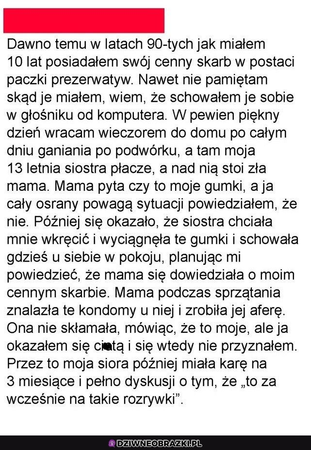 Kiedy paczka prezerwatyw zniszczyła relacje rodzeństwa Kiedy paczka prezerwatyw zniszczyła relacje rodzeństwa