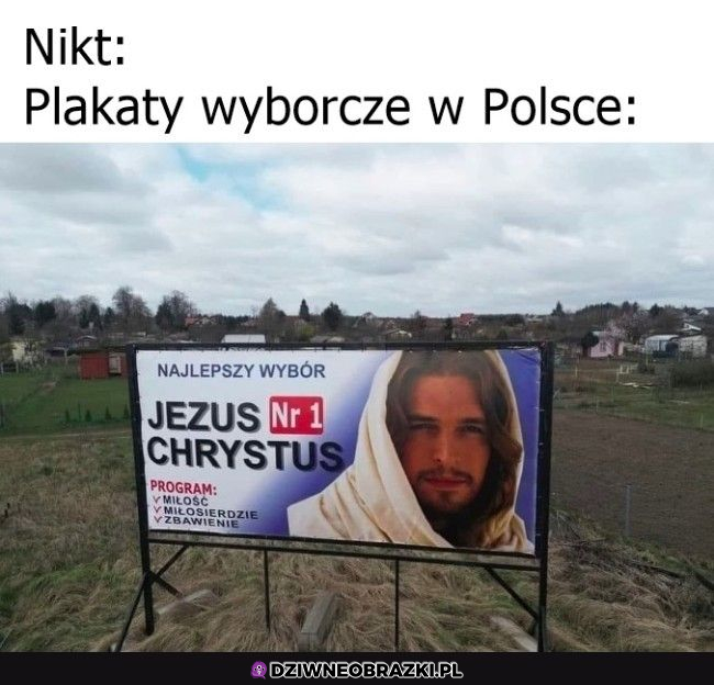 ah te plakaty wyborcze w Licheniu