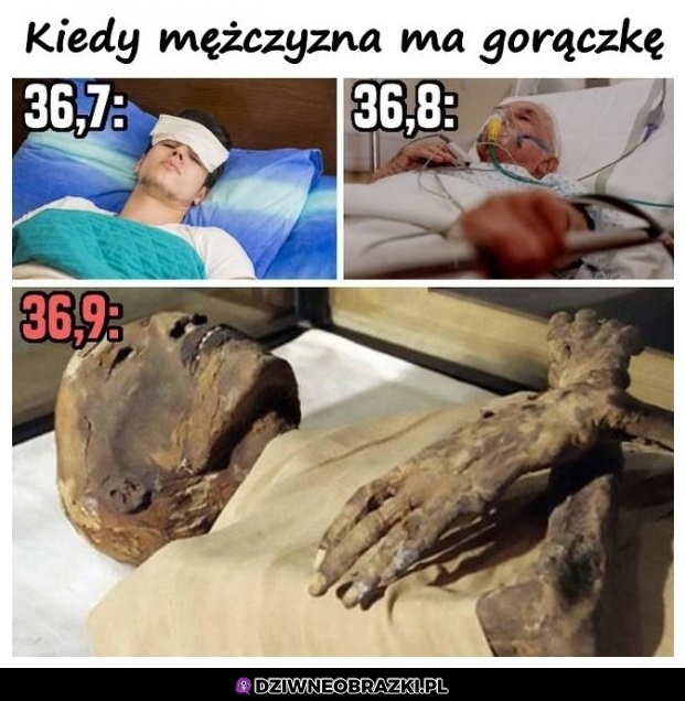 Facet z gorączką