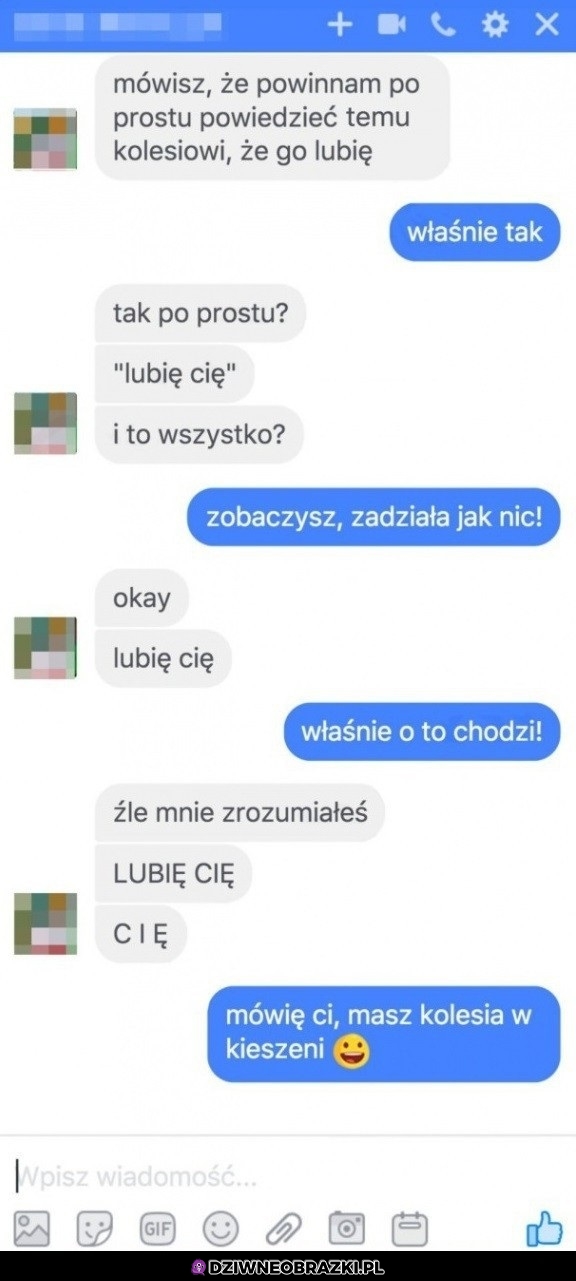 Koleś chyba nie jest zbyt bystry