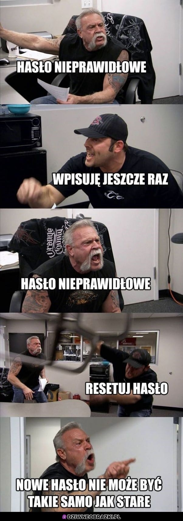 Hasło nieprawidłowe