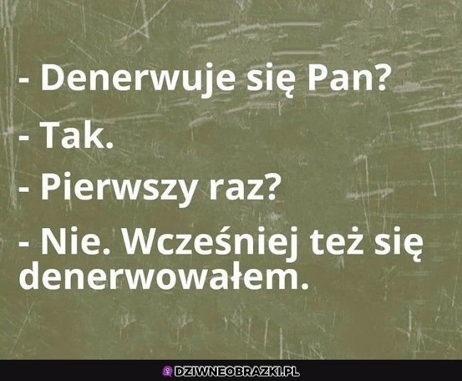 Wcale się nie denerwuje