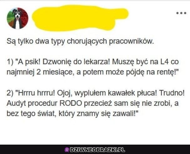 Dwa rodzaje chorych ludzi