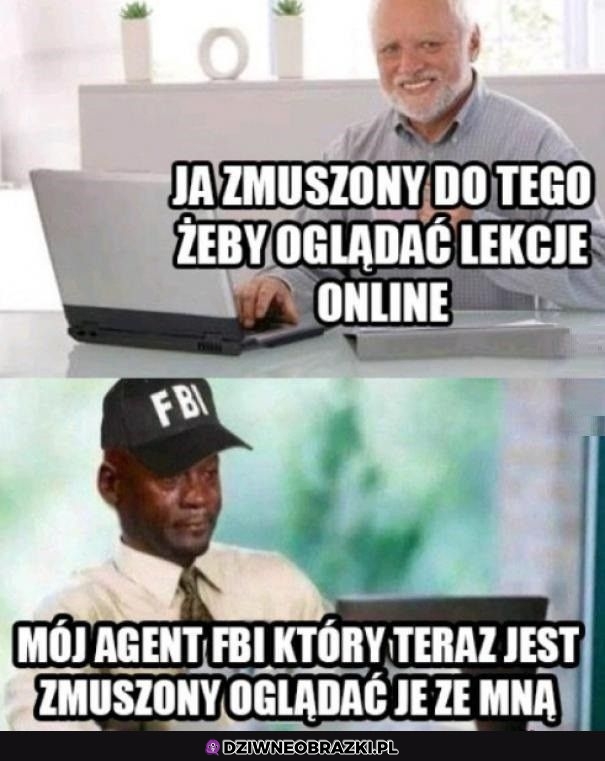 Pewnie zatęsknił za szkołą