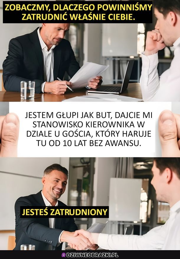 Kiedy bardzo chcesz tę robotę