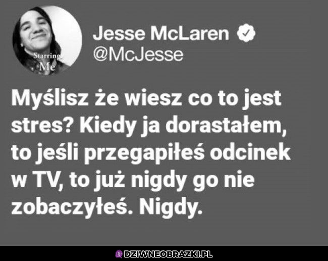 To był stres