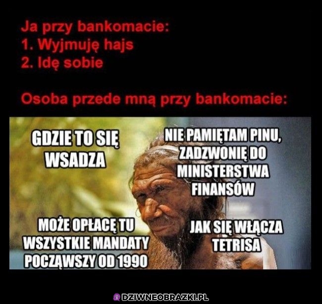 Przy bankomacie