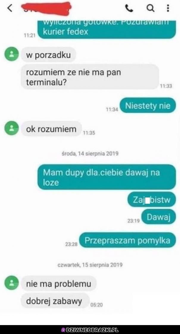 Kiedy kurier pomyli numer