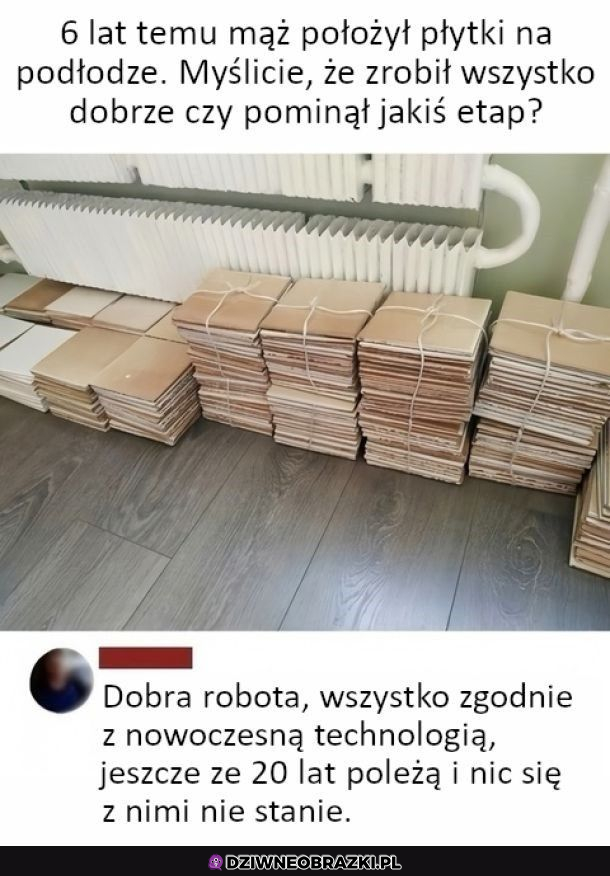 kiedy stary położy płytki