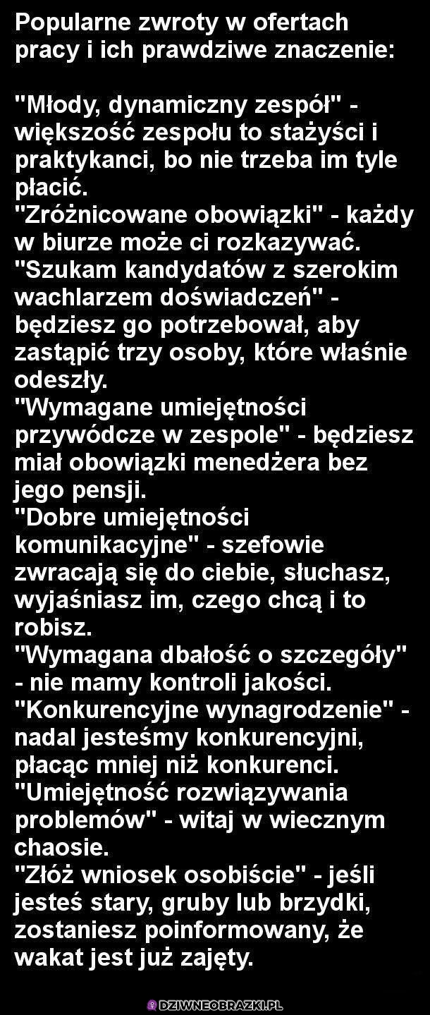 Tak trzeba czytać ogłoszenia o pracę