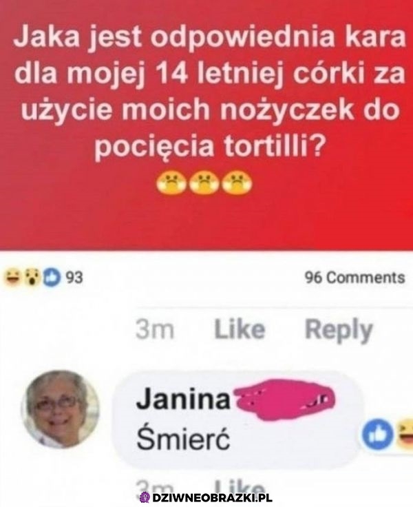 Janina nie zna litości