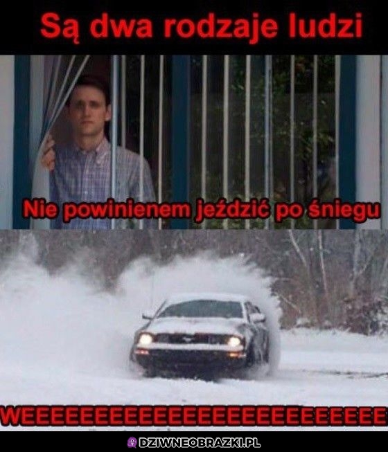 Dwa rodzaje ludzi w zimie