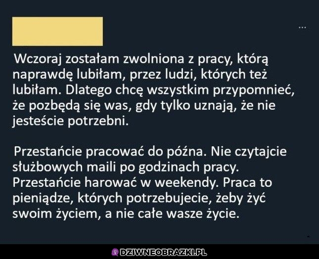 Ważne przesłanie