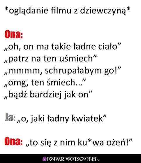 Oglądanie filmu z dziewczyną
