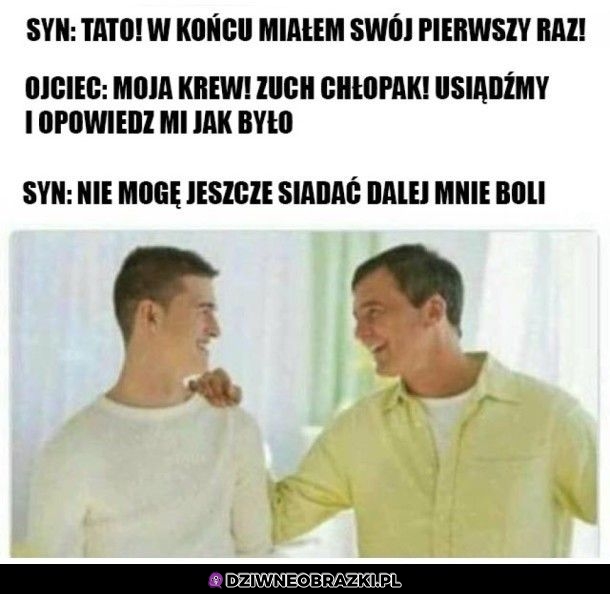 Kiedy syn miał swój pierwszy raz