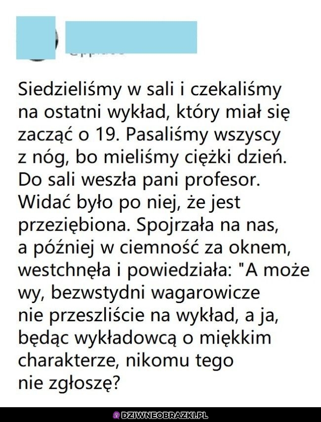 Wykładowca też człowiek