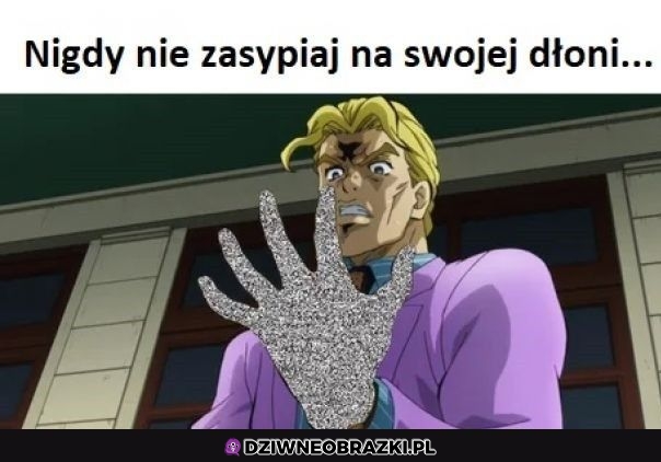 Nie zasypiaj na dłoni