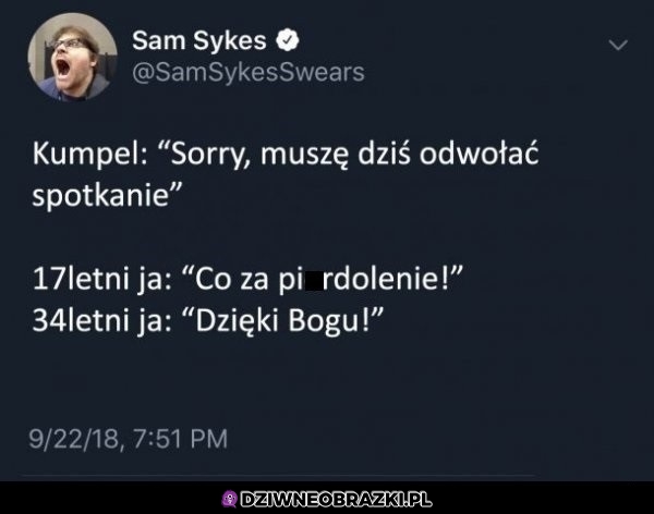 Zmiana z wiekiem