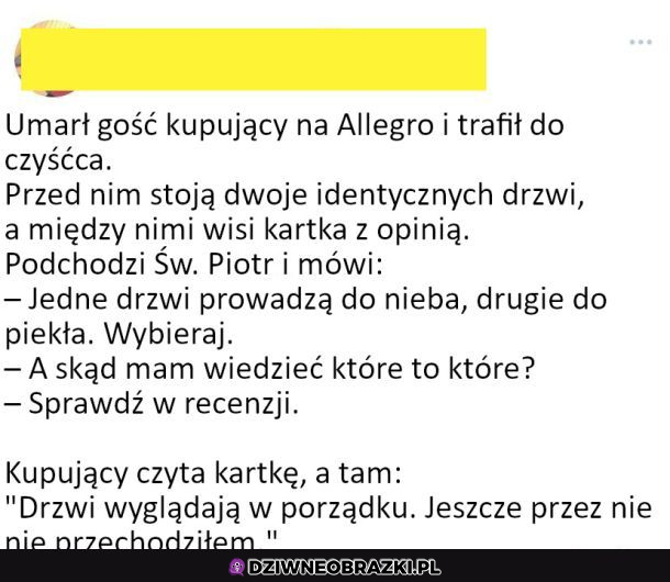 Klasyczne opinie na allegro 