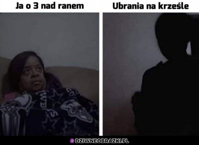 Ubrania w nocy