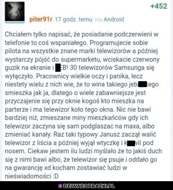 Podczerwień w telefonie