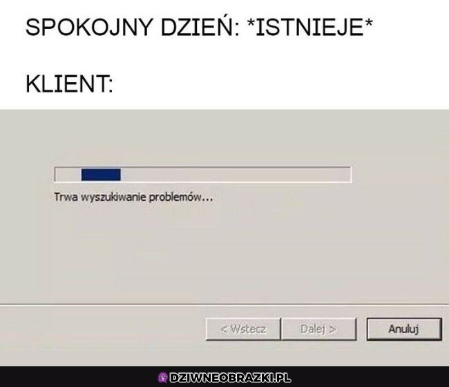 Kiedy masz spokojny dzień w pracy