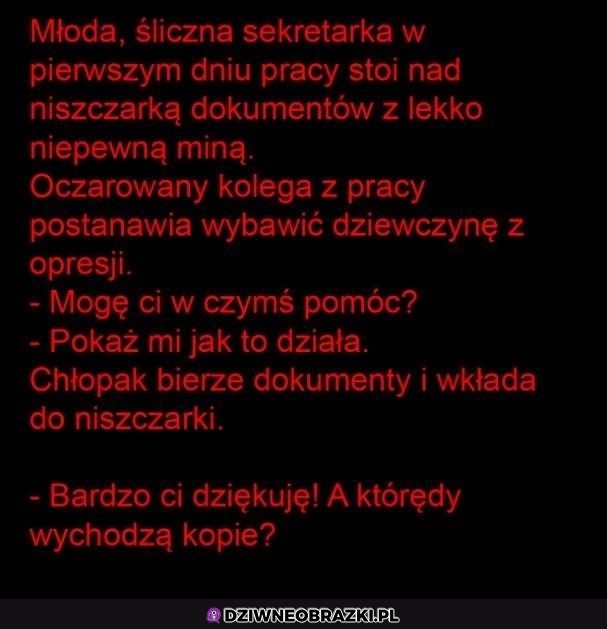 Pierwszy dzień w pracy